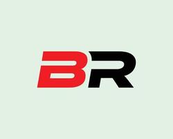 BR RB logo design vector template