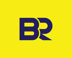 BR RB logo design vector template