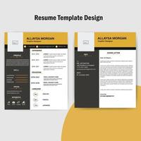 Resume Template Design vector