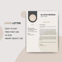 cover letter template design vector