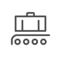 Baggage and travel icon outline and linear vector. vector