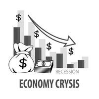 Economic chart graphic vector