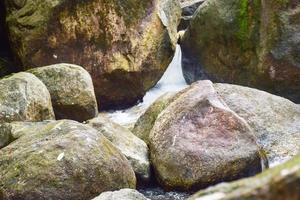 Big rocks stone and waterfalls in southern Thailand travel photo