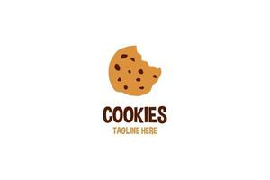 Creative cookie bakery logo design vector template illustration