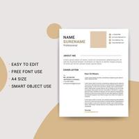 cover letter template design vector