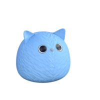 renderização em 3d de brinquedos de gato fofo png