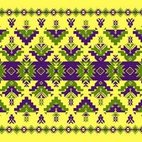 Set of Ethnic ornament pattern in different colors vector