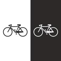 icono de vector de bicicleta aislado en blanco