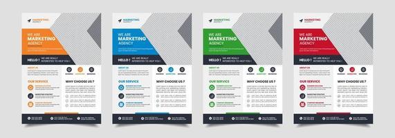 Business Flyer Corporate Flyer Template Geometric shape Flyer Abstract Colorful concepts vector