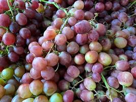 Healthy fruits Red grapes background dark grapes, Red grapes in the supermarket a group of local markets ready to eat grapes suitable for juices and fresh drinks photo