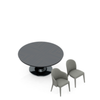 conjunto de mesa isométrica perspectiva 3d render png