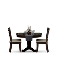 conjunto de mesa isométrica render 3d frontal png