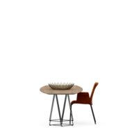 conjunto de mesa isométrica render 3d frontal png