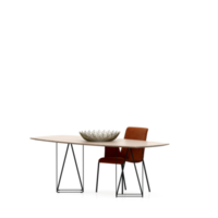 Isometric Table set front 3D render png