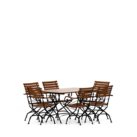 conjunto de mesa isométrica render 3d frontal png