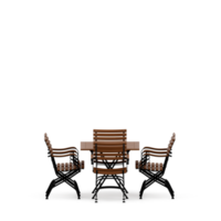 conjunto de mesa isométrica render 3d frontal png