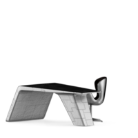 conjunto de mesa isométrica render 3d frontal png