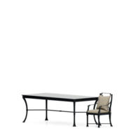 conjunto de mesa isométrica render 3d frontal png