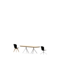 Isometric Table set front 3D render png