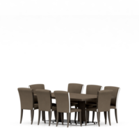 conjunto de mesa isométrica render 3d frontal png