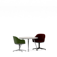 conjunto de mesa isométrica render 3d frontal png