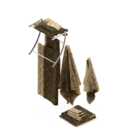 serviettes isométriques rendu 3d isolé png