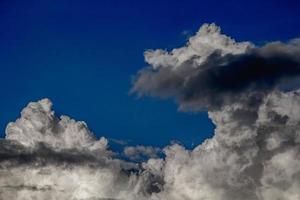 The image of beautiful rain clouds continually moving. , background blue sky photo