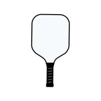 Pickleball paddle front view vector