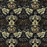 3D beautiful scroll and filigree pattern render photo