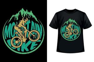 montaña bicicleta - ciclismo camiseta diseño modelo vector