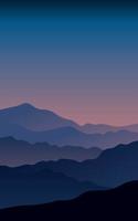 Beautiful dark blue mountain landscape vector