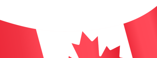 Canada flag wave isolated on png or transparent background