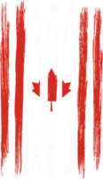 Canada bandiera con spazzola dipingere strutturato isolato su png o trasparente sfondo