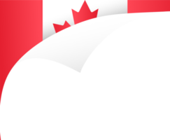 Canada flag wave isolated on png or transparent background