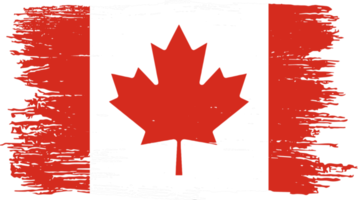 Canada drapeau avec brosse peindre texturé isolé sur png ou transparent Contexte