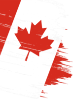 Canada  flag with brush paint textured isolated  on png or transparent background