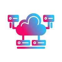 Cloud Database Vector Icon