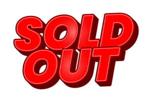 Sold out 3d label promotion banner png