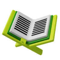 Open Quran 3d icon illustration png