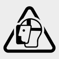 Symbol Face Shield Must Be Worn Sign Isolate On White Background,Vector Illustration EPS.10 vector