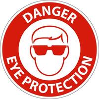 Danger Eye Protection Area Symbol Sign On White Background vector