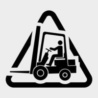 Forklift Point Left Symbol Sign Isolate On White Background,Vector Illustration vector