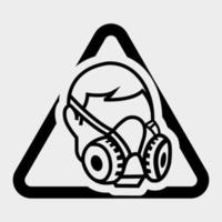 Symbol Wear Respirator sign Isolate On White Background,Vector Illustration EPS.10 vector