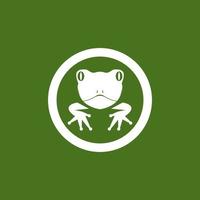 Green frog icon and symbol vector illustration