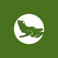 Green frog icon and symbol vector illustration