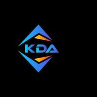 KDA abstract technology logo design on Black background. KDA creative initials letter logo concept. vector