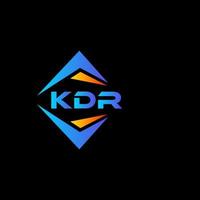 KDR abstract technology logo design on Black background. KDR creative initials letter logo concept. vector