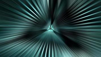 VJ loop abstract green blue triangle technology tunnel background
