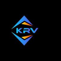 KRV abstract technology logo design on Black background. KRV creative initials letter logo concept. vector