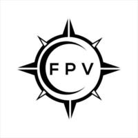 fpv resumen tecnología circulo ajuste logo diseño en blanco antecedentes. fpv creativo iniciales letra logo. vector